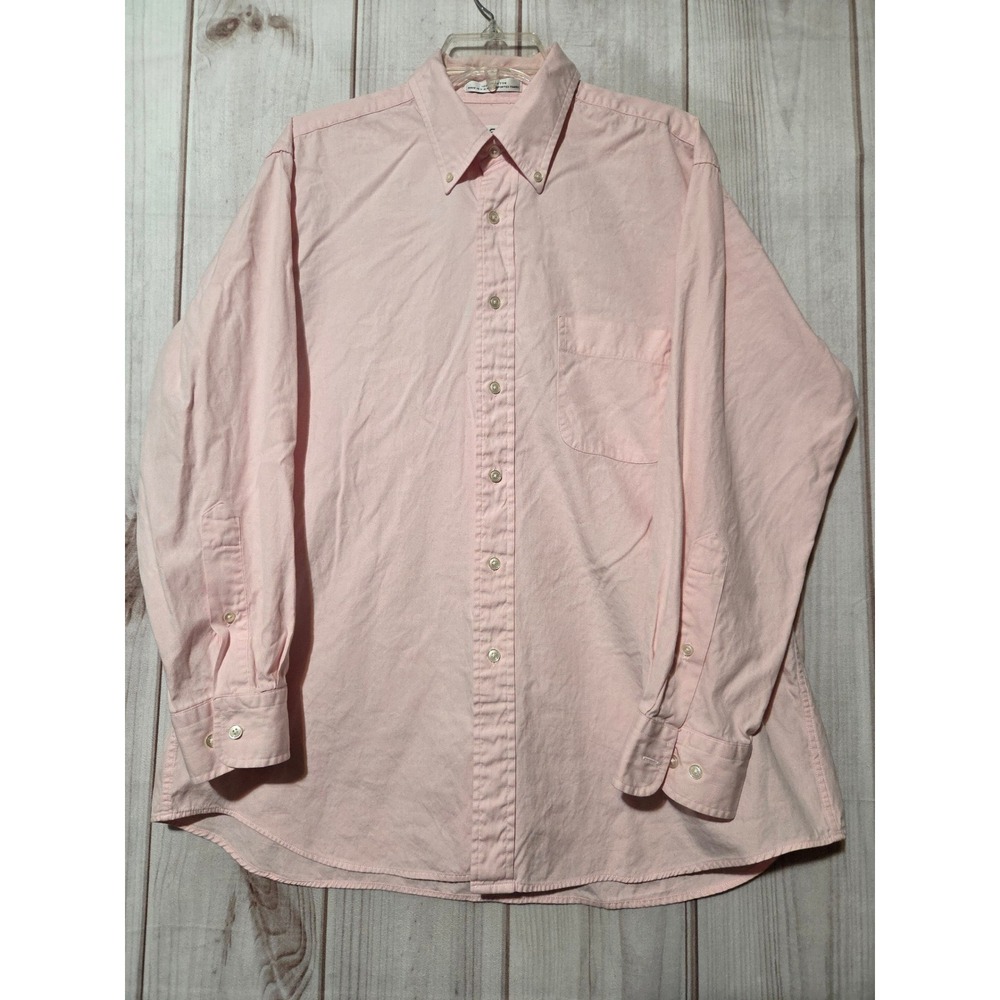 Liberty of London Mens Pink Cotton Button Down Shirt 16.5 32/33 Made in USA